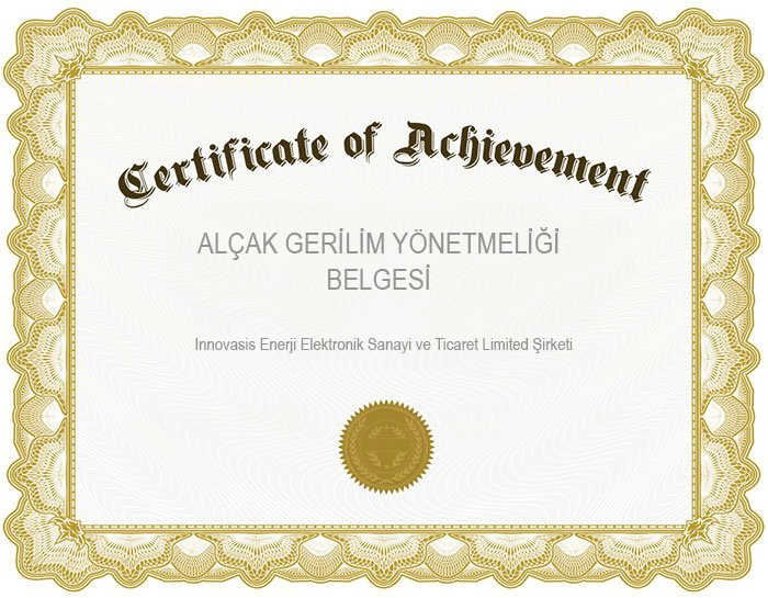 Alçak Gerilim Belgesi